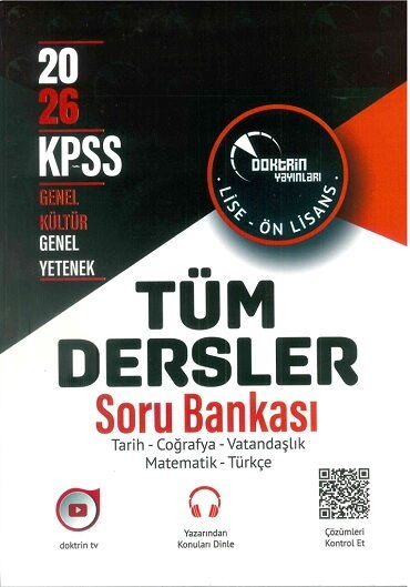KPSS GENEL YETENEK GENEL LİSE ÖNLİSANS TÜM DERS SO