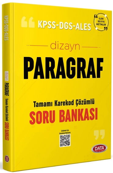 KPSS DGS ALES DİZAYN PARAGRAF YENİ NESİL SORULARLA