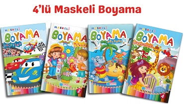MASKELİ BOYAMA KİTABI 4 LÜ SET