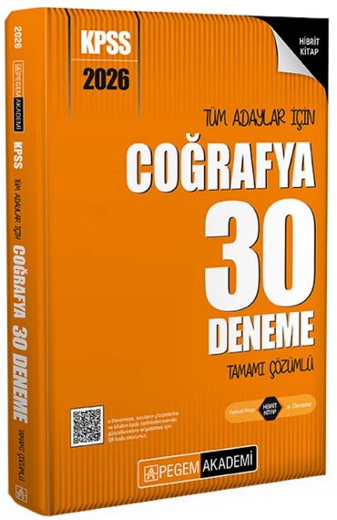 KPSS TÜM ADAYLAR İÇİN COĞRAFYA 30 DENEME ÇÖZÜMLÜ