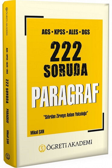 KPSS AGS ALES DGS 222 SORUDA PARAGRAF