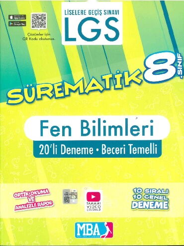 8.SINIF SÜREMATİK FEN BİLİMLERİ  20 Lİ DENEME