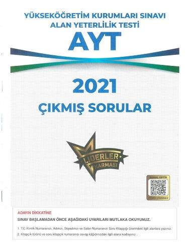 YKS AYT ÇIKMIŞ SORULAR 2021