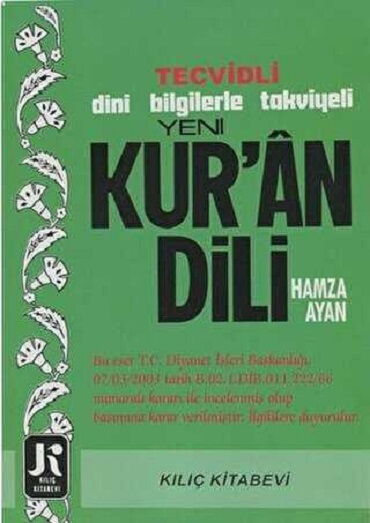 TECVİDLİ KILIÇ KURAN DİLİ  (HAMZA AYAN) ELİFBA    