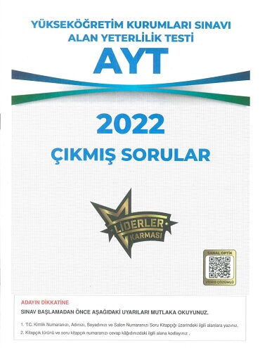 YKS AYT ÇIKMIŞ SORULAR 2022