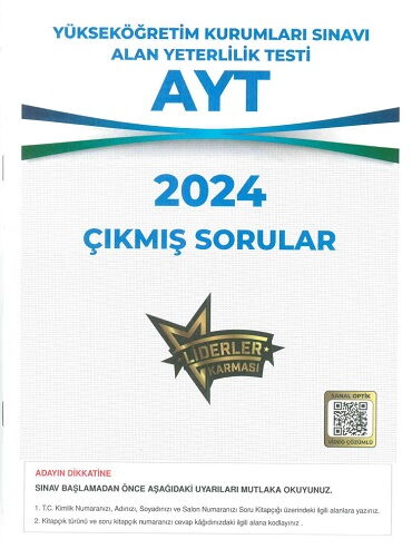 YKS AYT ÇIKMIŞ SORULAR 2024