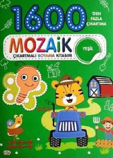 MOZAİK 1600 ÇIKARTMALI BOYAMA KİTABIM YEŞİL