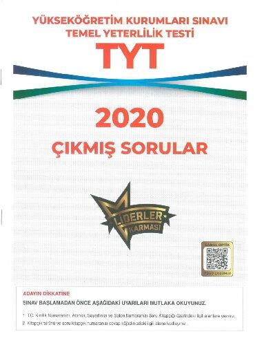 YKS TYT ÇIKMIŞ SORULAR 2020