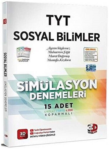 YKS TYT SOSYAL BİLİMLER SİMÜLASYON 10 ADET DENEME
