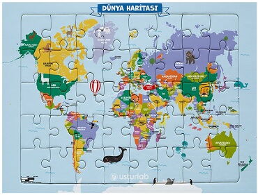 DÜNYA HARİTASI YAPBOZ