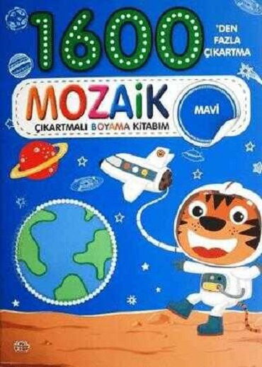 MOZAİK 1600 ÇIKARTMALI BOYAMA KİTABIM MAVİ