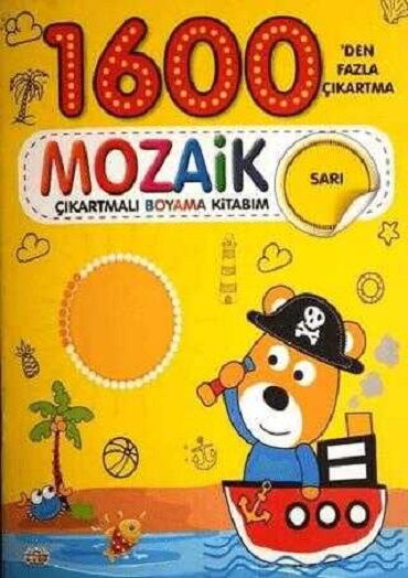 MOZAİK 1600 ÇIKARTMALI BOYAMA KİTABIM SARI
