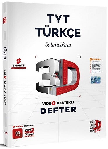 YKS TYT TÜRKÇE VİDEO DESTEKLİ DEFTER