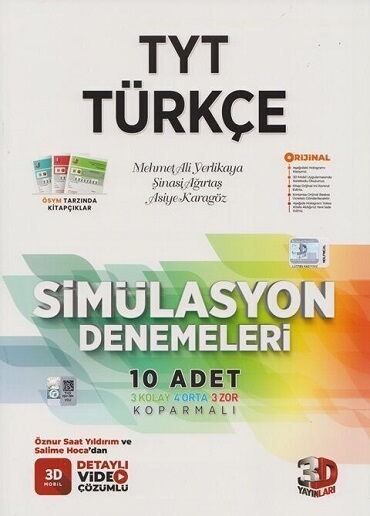 YKS TYT TÜRKÇE SİMÜLASYON 10 ADET DENEME