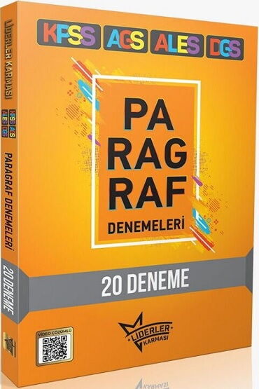 KPSS LİDERLER KARMASI AGS ALES DGS PARAGRAF DENEME