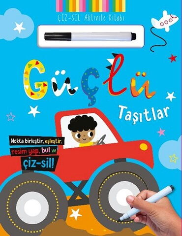 ÇİZ SİL GÜÇLÜ TAŞITLAR AKTİVİTE KİTABI