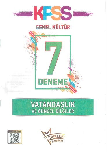 KPSS LİDERLER KARMASI VATANDAŞLIK 7 DENEME GENEL Y