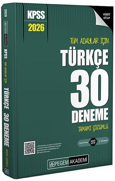 KPSS TÜM ADAYLAR İÇİN TÜRKÇE 30 DENEME ÇÖZÜMLÜ