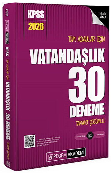 KPSS TÜM ADAYLAR İÇİN VATANDAŞLIK 30 DENEME ÇÖZÜML