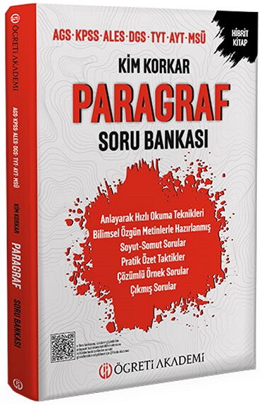 KPSS AGS ALES DGS TYT AYT PARAGRAF KİM KORKAR SORU